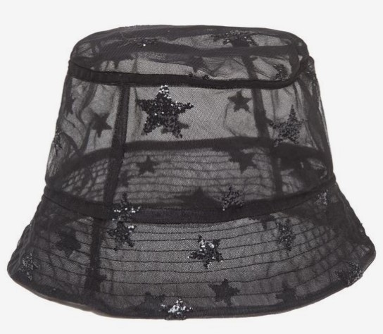 sequin/glitter/lace bucket hat
